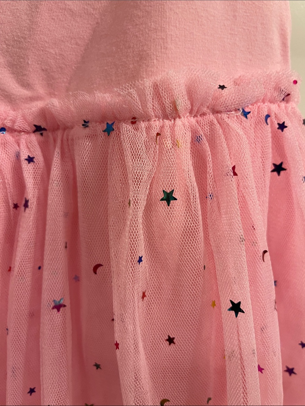 Toddler Pink Star-Print Tulle Dress - Picture 5 of 6